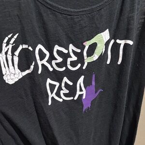 Torrid Sleep Black with Skeleton and Hand Design Tank 3